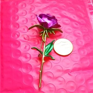 💗Gorgeous!/ PURPLE ROSE BROOCH 🌹💕